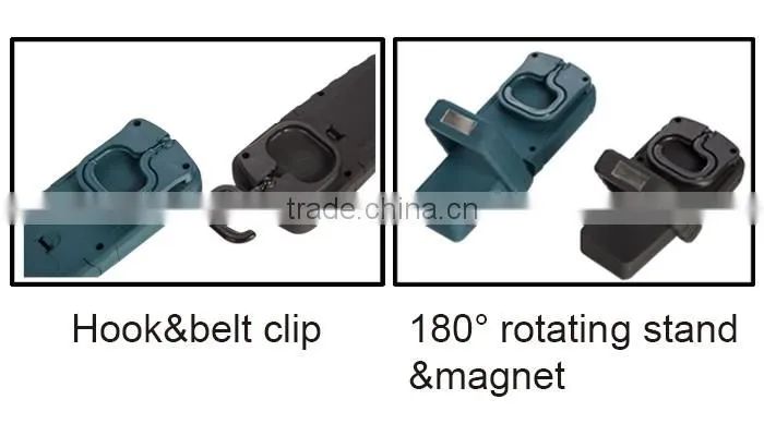 High brightness COB LED car work light multifunction led work light with stand,hook&belt clip