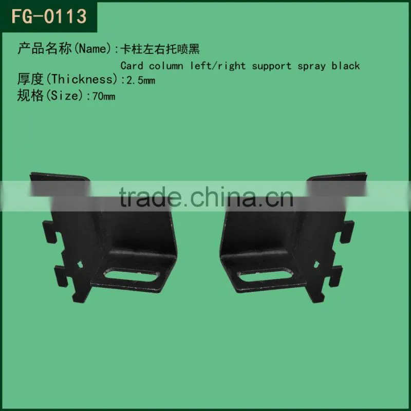 Chrome plating metal shelf support bracket for slot upright