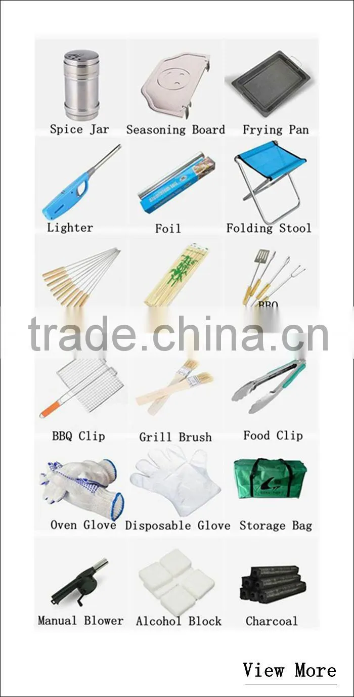 High quality folding charcoal bbq for outdoor barbecue