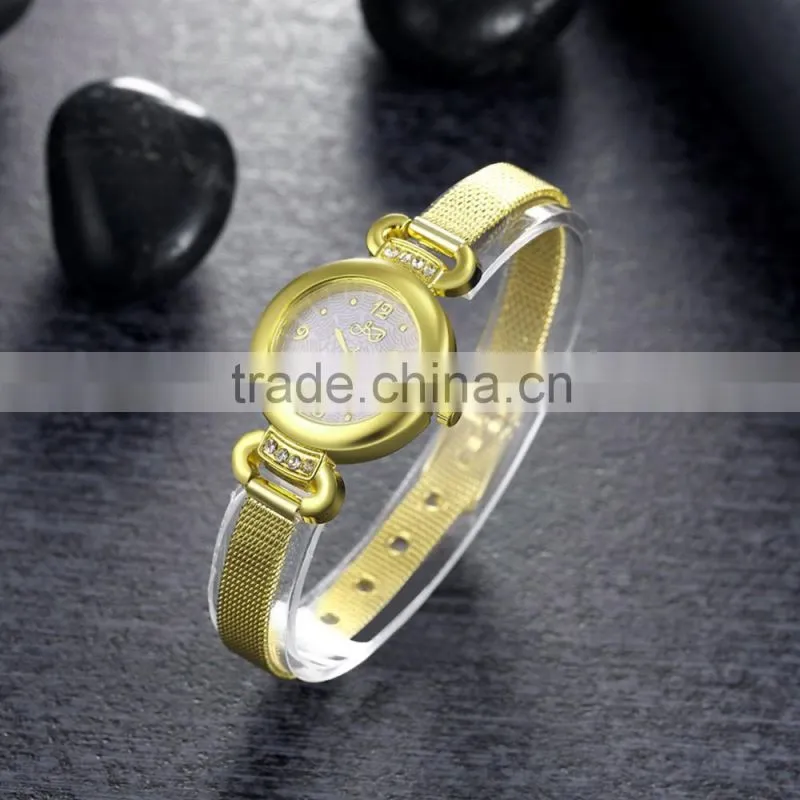 Fashion lady wristwatches circle ladies watch