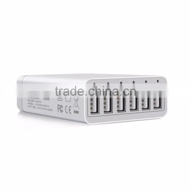 Portable universal usb dc 5 volt charger Adapter 6 Ports
