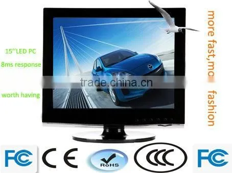 av vga hd interface type15 inch screen size led monitor display