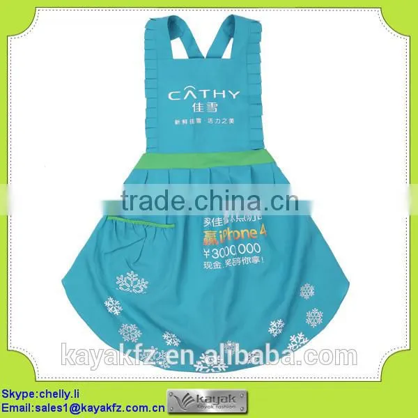 custom made cotton bib stripe blue apron for cheaf