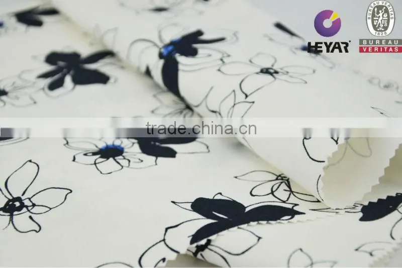 Floral Print Cotton Poly Spandex Twill Fabric