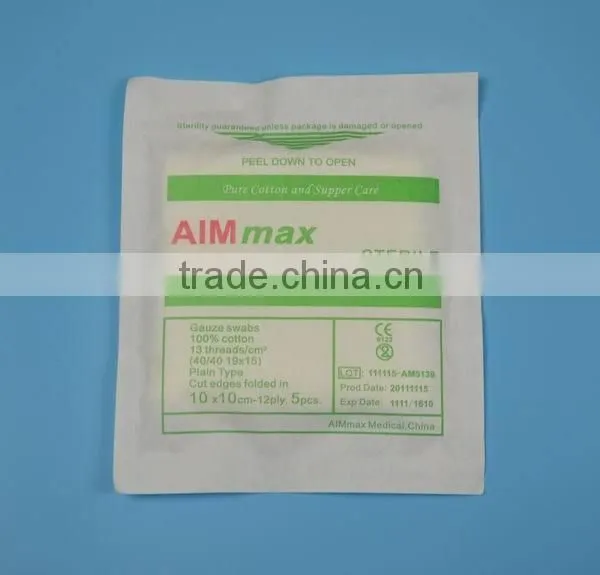 Disposable surgical absorben cotton Gauze Swab