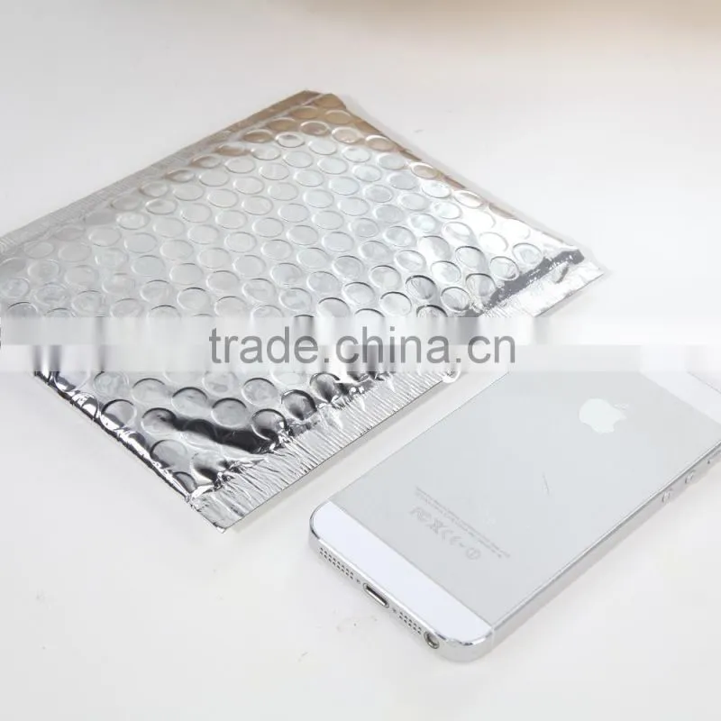 light silver metallic bubble mailers