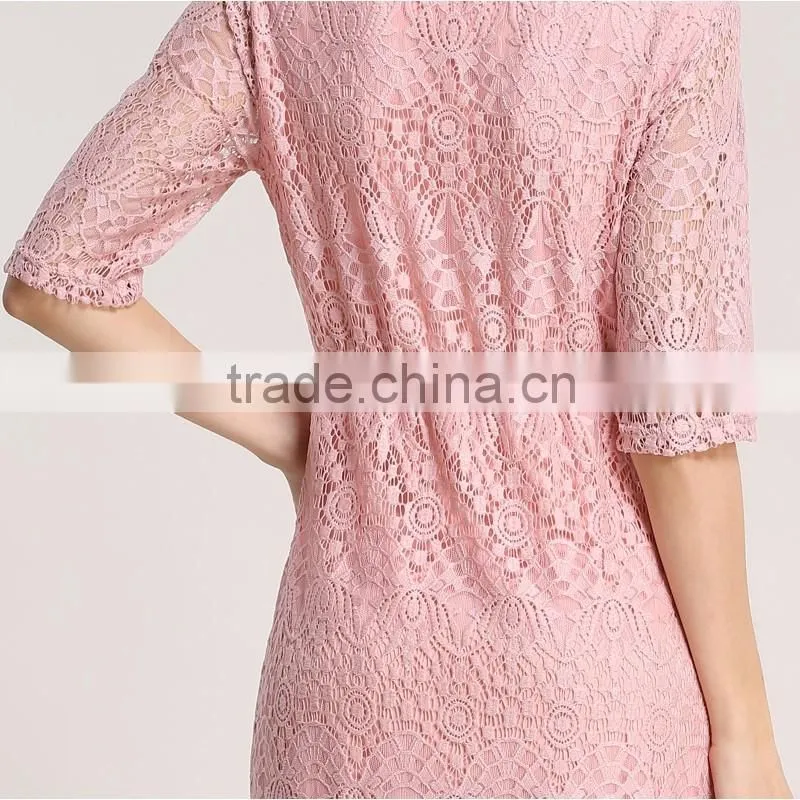 Elegant Lace breastfeeding party dress maternity clothes Fashionable