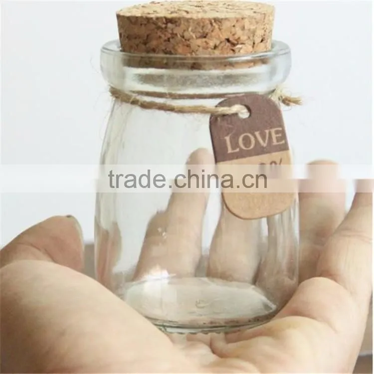 Factory direct sale & microwave safety pudding glass bottle milk cup 100ml in stock.