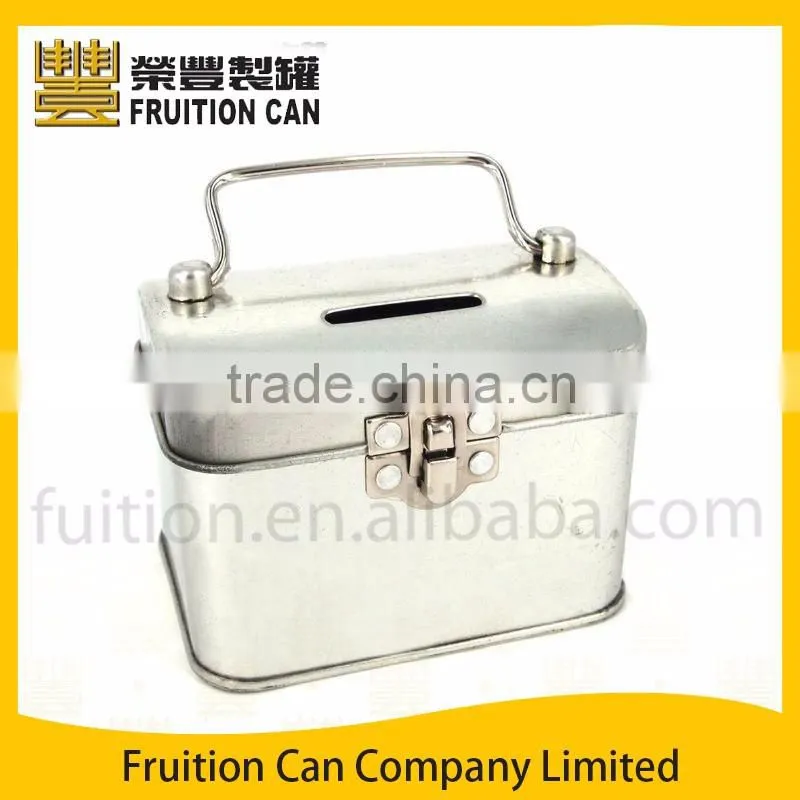 Small Coin Money Saving Tin Box Piggy Bank