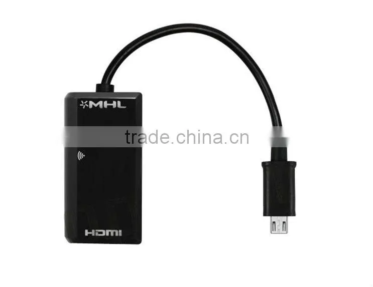 1080P MHL Micro USB to HDMI HDTV Adapter w/ Remote For Samsung