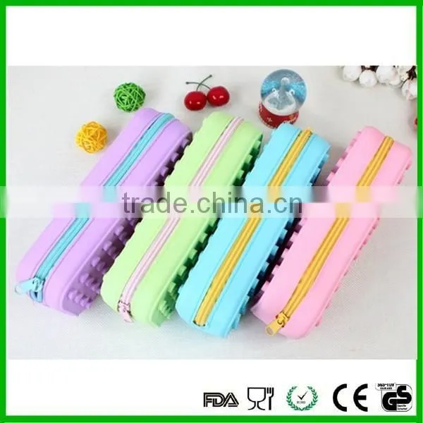Promotional silicone school stationnery silicone coin purses