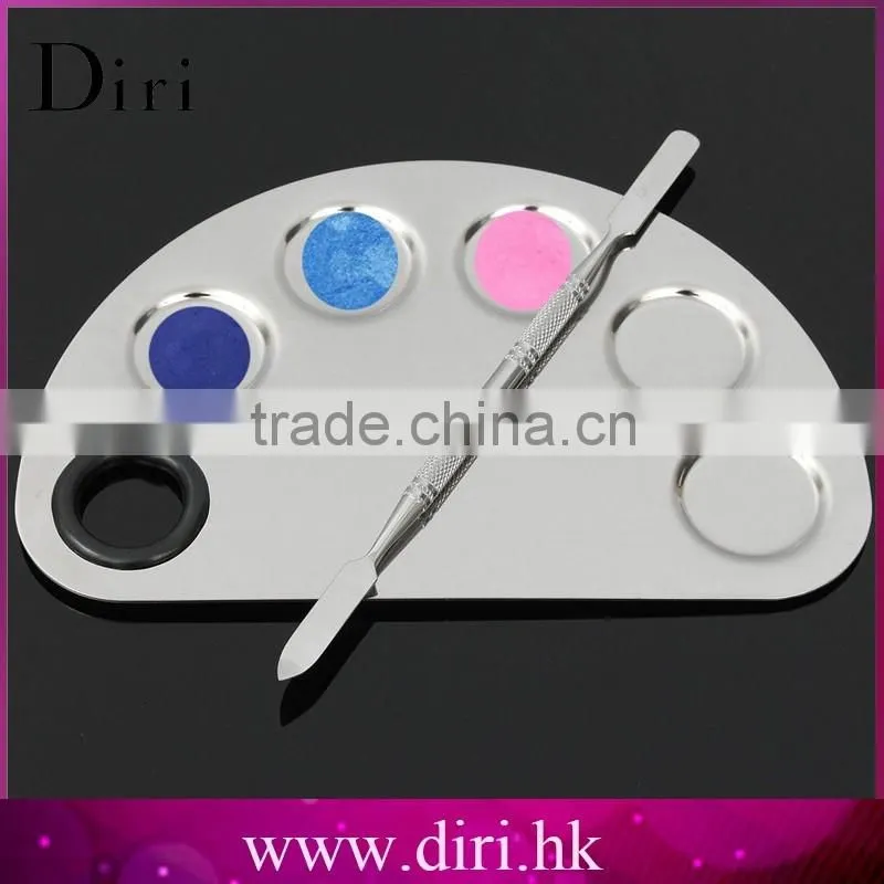 Stainless Steel Semicircle Makeup Palette Spatula Professional Makeup Tool