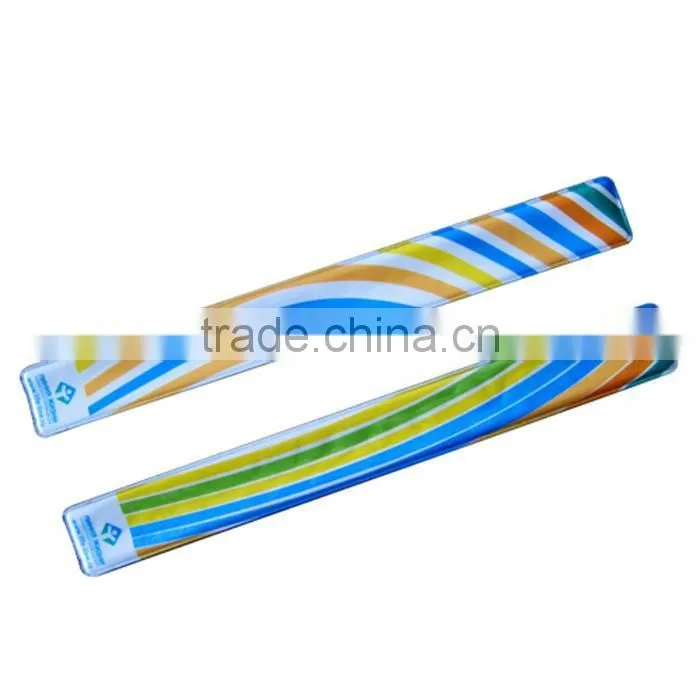 2017 Kids Toys Mixed Color Reflective Magic Ruler Slap Band Bracelets