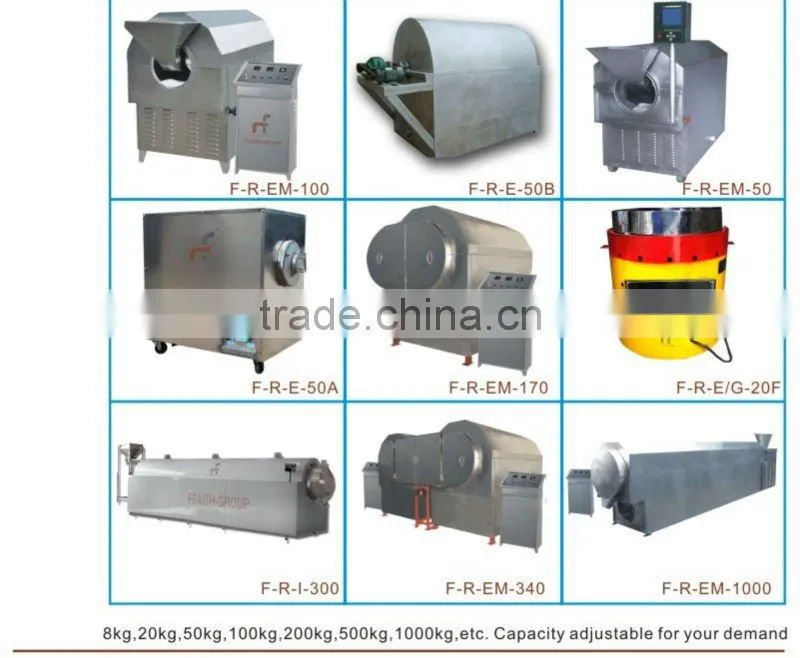 Vertical electric double basins roasting machine
