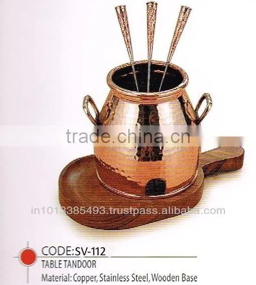 Table Tandoor with Wooden Base