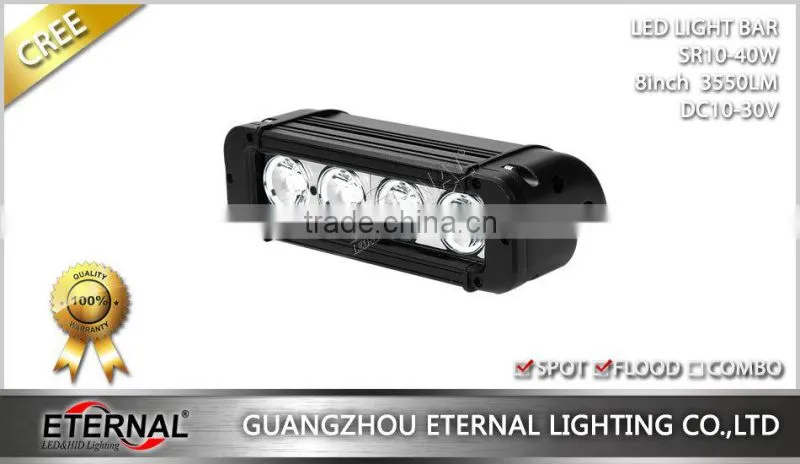 40W 8inch spot flood agriculture farm equipment vehicles heavy duty mining truck trailer tractor led light bar