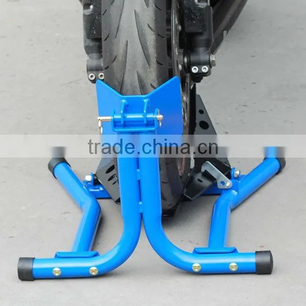 Motorcycle Steel Wheel Chock Wheel Holder Auto Clipping 17'' -18" adjustable Flat Package Wheel Stopper parking system 3015-YJ