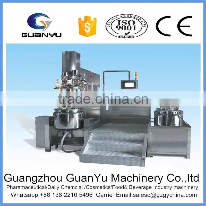 PLC control stainless steel vacuum jacket emulsifying mixer with steam heating