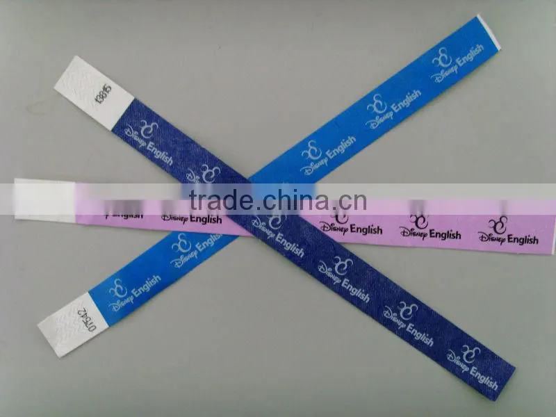 Logo printed tyvek wristband