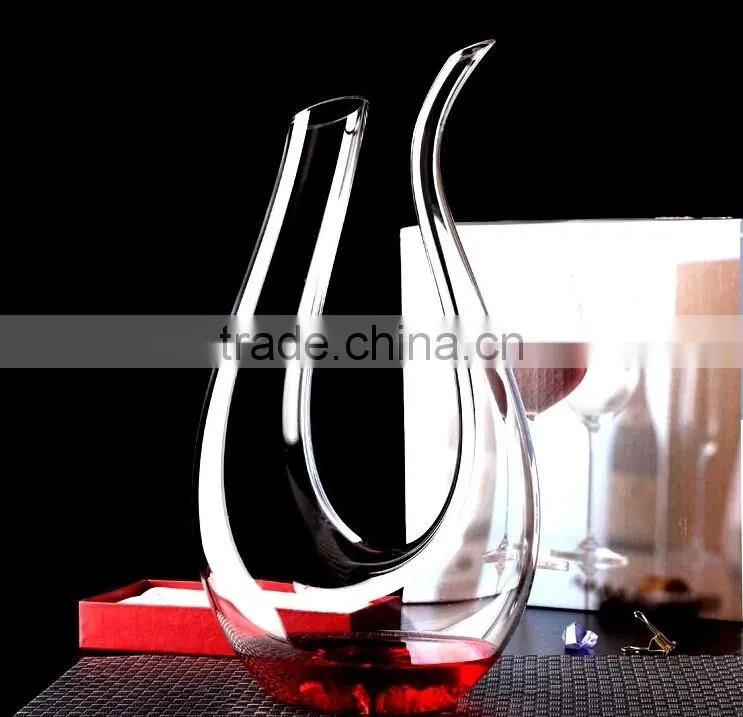 40.5oz ( 1200ml ) Artisan Wine Decanter | Beautiful Wine Carafe in Hand Blown 100% Lead-Free Crystal Glass
