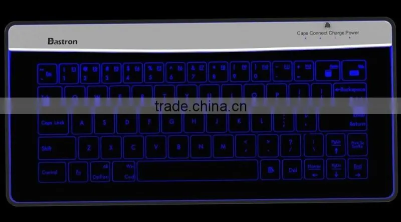 New Transparent Super Thin Glass Touch LED Backlit Universal Wired Keyboard For Windows/IOS/Android/OSX With Gesture Function