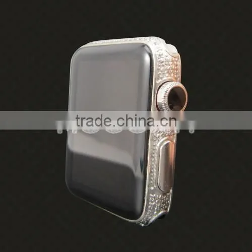 2015 new Gold diamond housing for apple watch,for apple watch diamond housing
