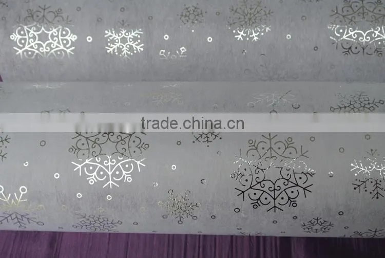 Snowflake printed nonwoven fabric