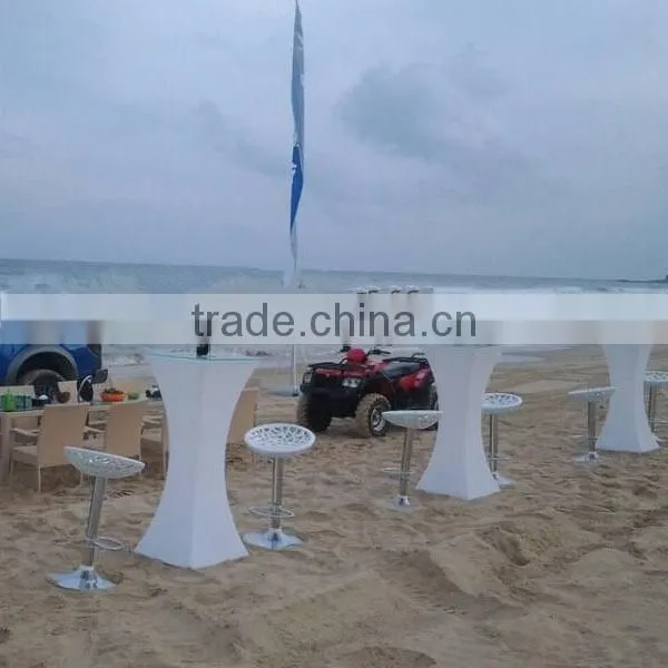 LED furniture hot sale remote control illuminated portable high tables and bar stools for garden