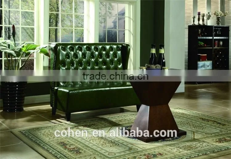 Factory direct sale Imported leather High density sponge restaurant sofa seat special for you