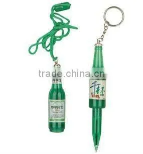 Promotional beer bottle shaped cheap plastic ballpen