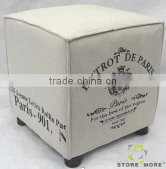 2014 New Fashion Wood Indian Ottoman Pouf