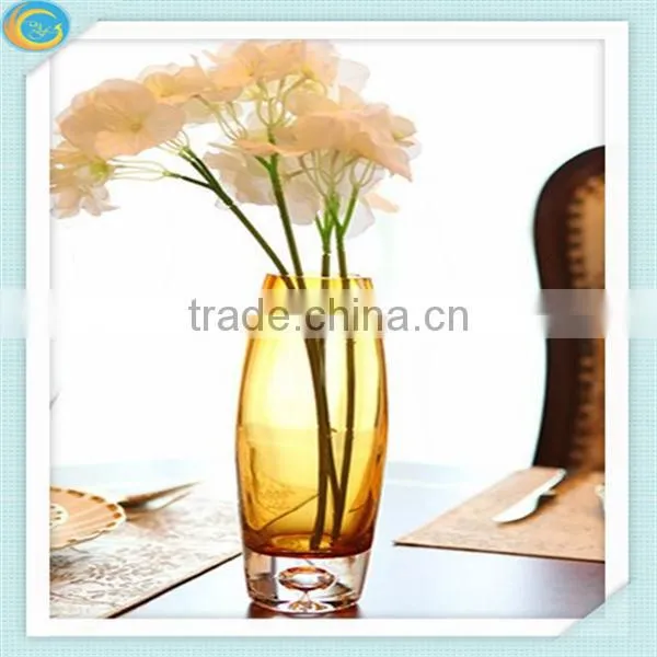colorful cylinder glass vase for home decoration