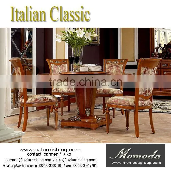 YB29 European baroque noble elegant solid wood carved dining chair