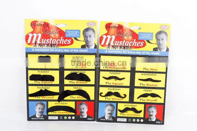 Self -adhesive stylish mustaches artificial mustaches