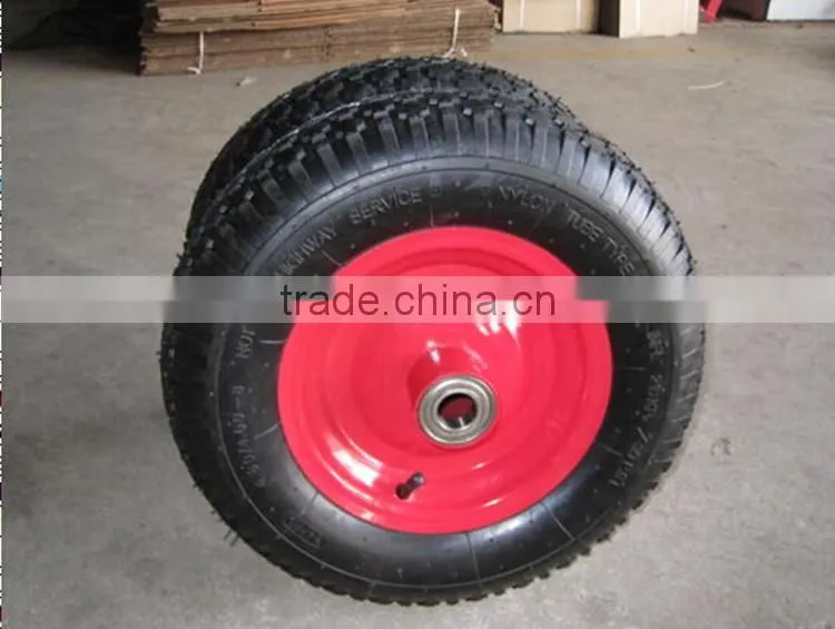 China heavy duty metal rim wheel barrow wheel