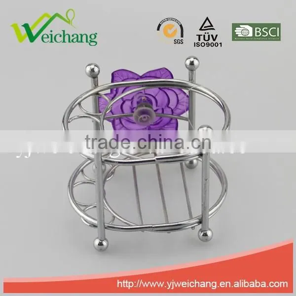 WCTS854 Hot Sale Stainless Steel Wire Frame Cup and Toothbrush Holder