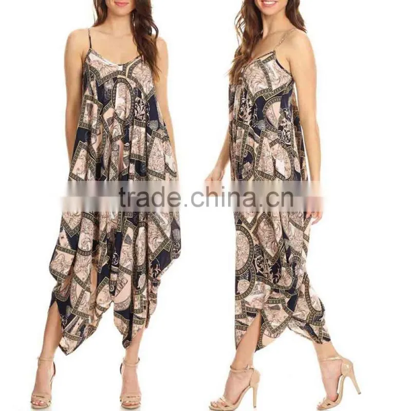 Clothing Summer Fashion PRINT CAMISOLE JUMPSUIT Womens Rompers Jumpsuits
