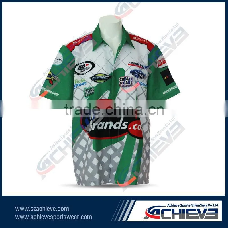 Racing pit crew shirt wholesale/Racing custom dartsshirts