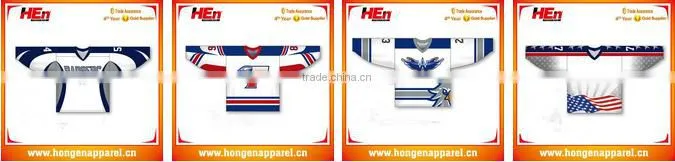 Hongen apparel Quick dry Adult Mens reversible sublimation ice hockey jerseys