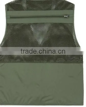 2017 New Arrival plus size male outdoor casual multi-pocket film vest fishing mesh vest jacket L-4XL