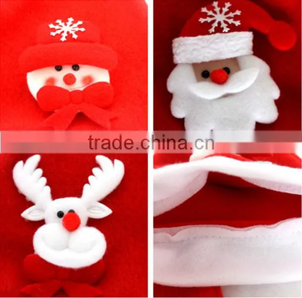 Custom Festival Decoration Silk Printing Christmas Santa Claus Hat For Kids