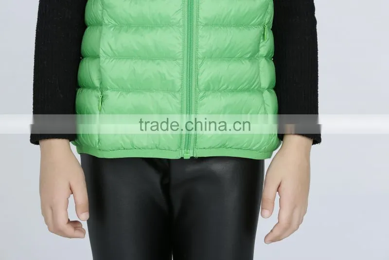 new design down jacket without sleeves manufactured in China