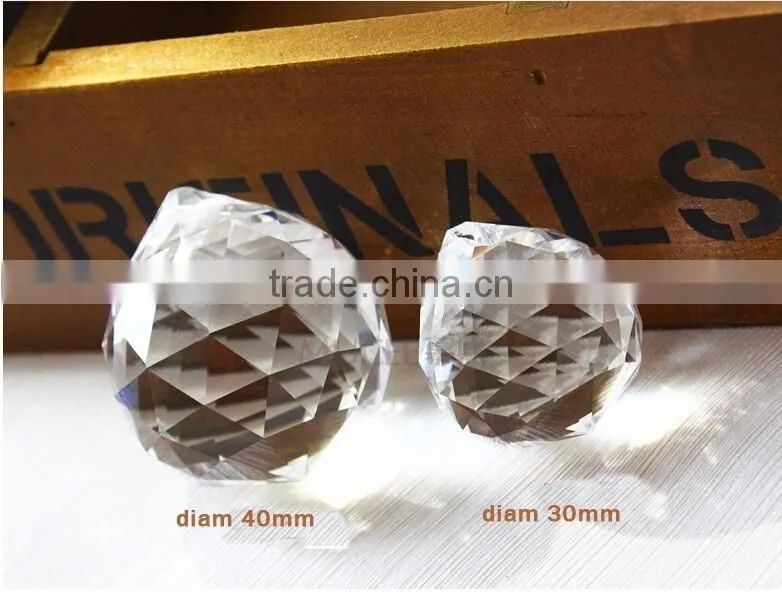 40mm mixed color crystal chandelier hanging ball for X-mas, fengshui, crystal