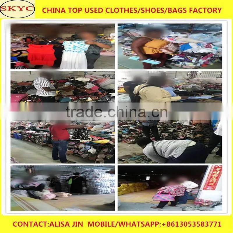 Togo wholesale used handbags leather used bags in bales, fairly used clothes shoes bags for African market