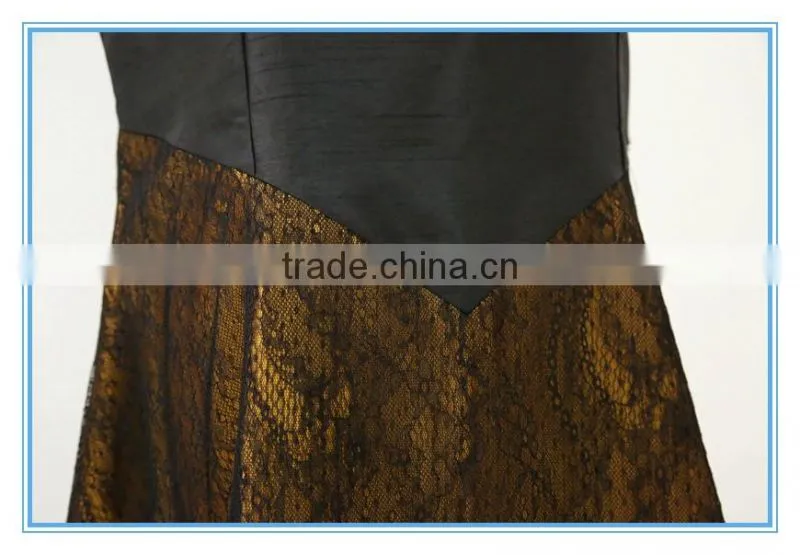 High Quality Lace Stitching Contrast Color Neck Collar Design Of Ladies Suits