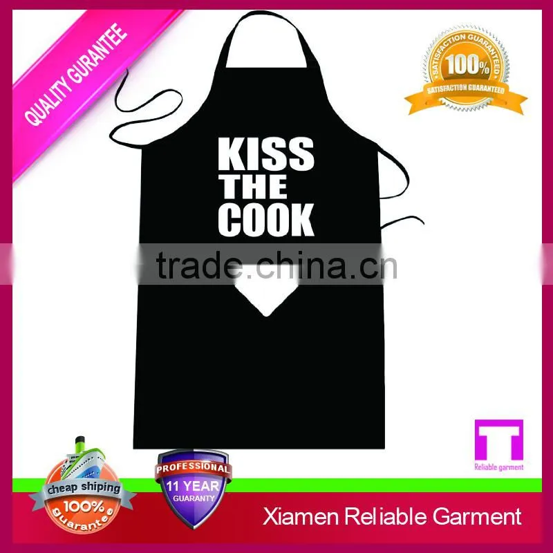 Hot sale sexy design kitchen silk screen printed heavy cotton aprons