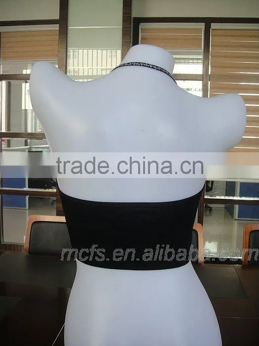 Black straps halter ladies bra lingerie sexy seamless women's nylon tube bra