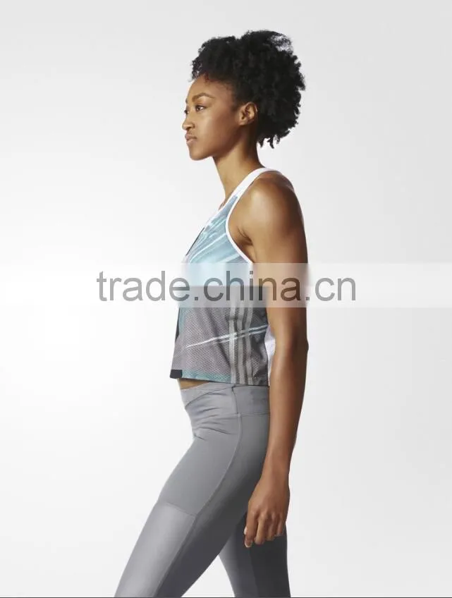 Factory Wholesale High Quality Print Sleeveless Athletic Tank Tops For Women
