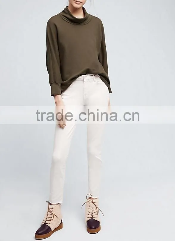 2017 oem fashion wholesale women fleece pullover hoodie sweater women fleece pullover sweater