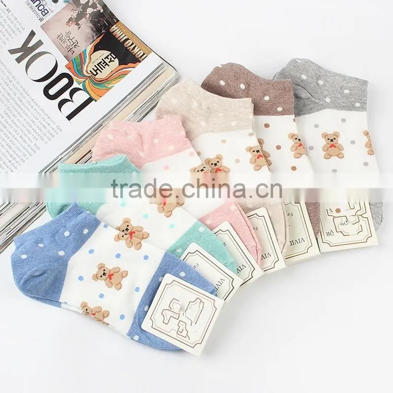 hot Sell Free Size Dot Pattern Lovely High Quality Cute Sex Young Girl Tube Wholesale Socks